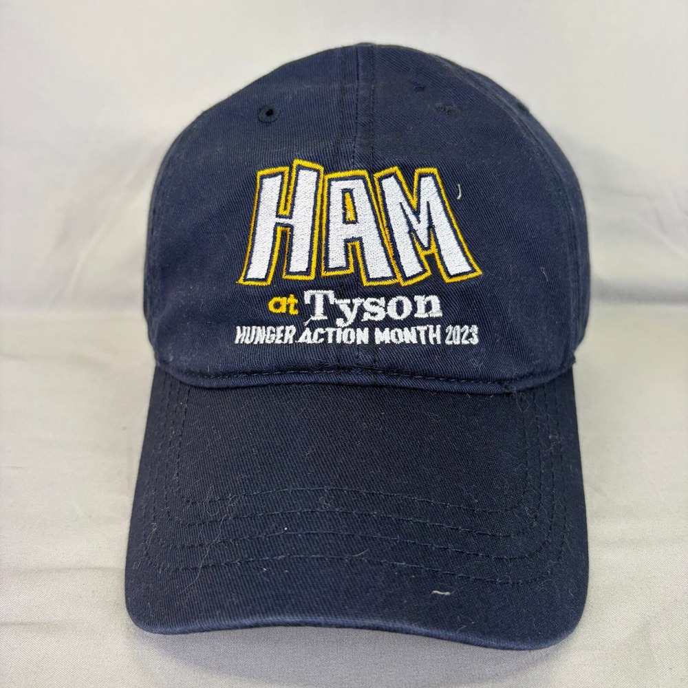Cap America Tyson Hunger Action Month 2023 Hat Unisex OSFM Navy Blue Embroidered